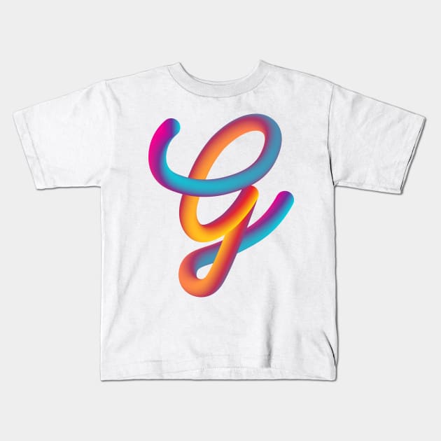 Curly G Kids T-Shirt by MplusC